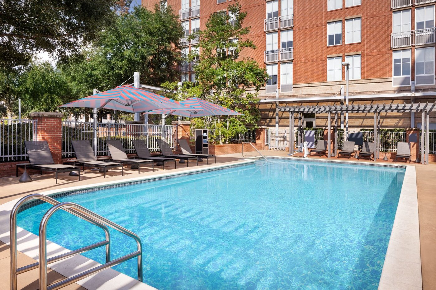 Outdoor pool deck